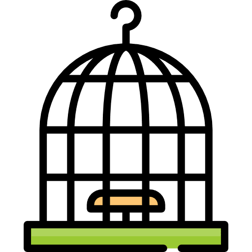Cage birds pet cages icon