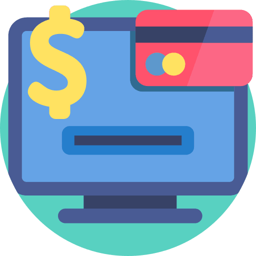 Online shopping electronics business and finance commerce and shopping icon