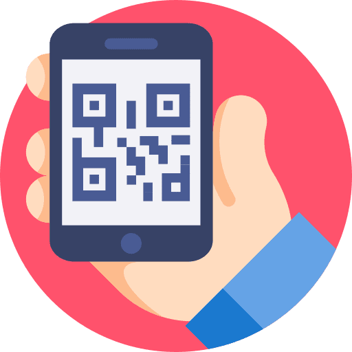 Qr commerce and shopping smartphone phone icon