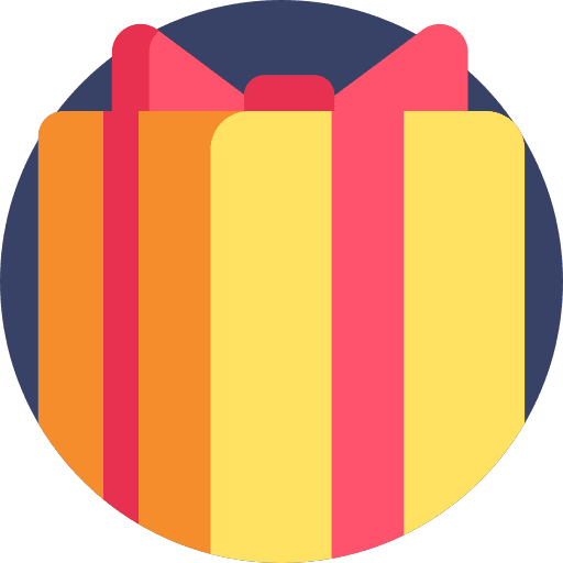 Gift birthday and party commerce and shopping present icon