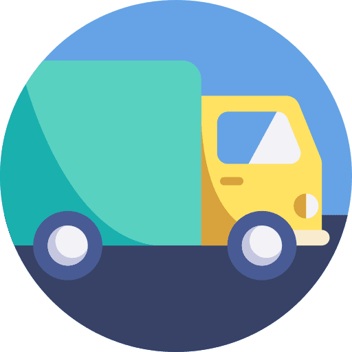 Truck trucking transport deliver icon