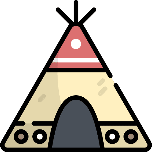 Tipi camping architecture tent icon