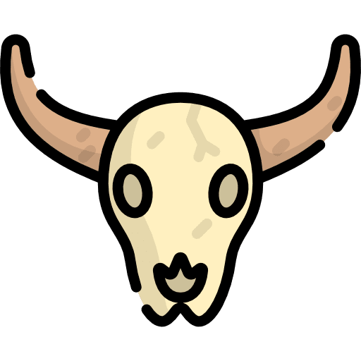 Bull skull decoration adornment cultures icon