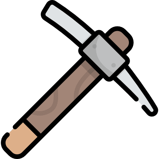 Pick improvement dig tools and utensils icon