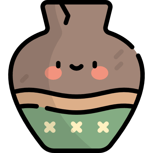 Vase ornamental cultures utensils icon