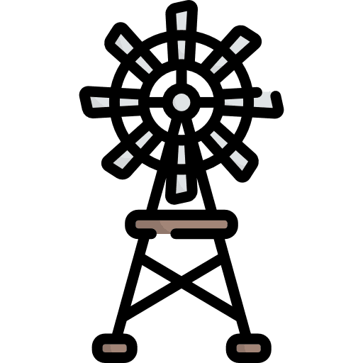 Windmill construction windmill architecture and city icon