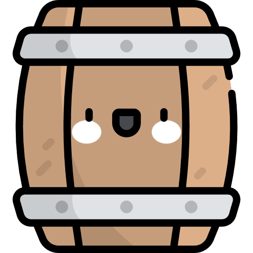 Barrel shipping and delivery tools and utensils cask icon