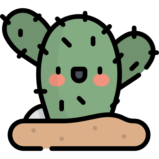 Cactus plant dessert botanical icon