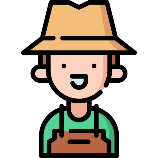 Gardener farm professions and jobs farming icon