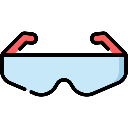 Goggles laboratory flask technician icon