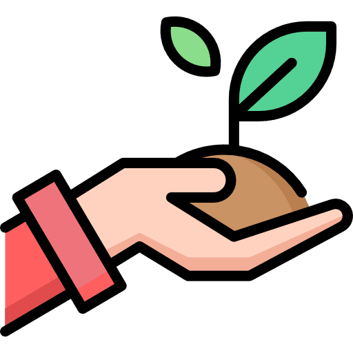 Sprout hand hands and gestures farming and gardening icon