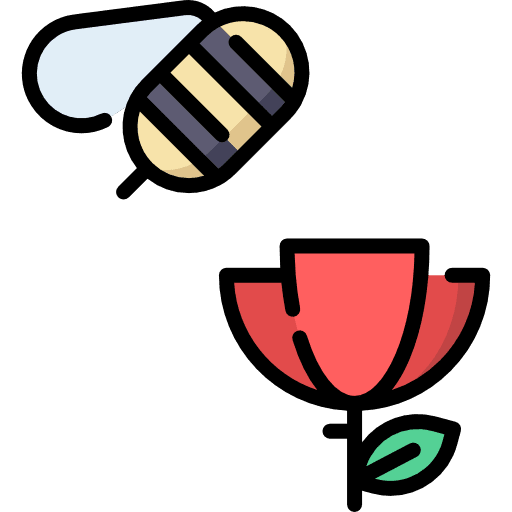 Bee insect flower fly icon
