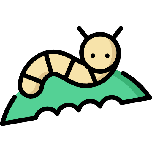 Caterpillar farming and gardening animal kingdom worm icon