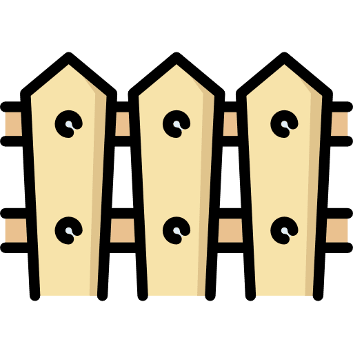 Fence picket fence buildings protection icon