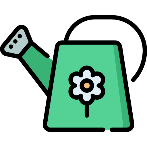 Watering can nature gardening sprinkle icon