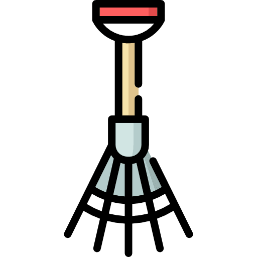 Rake pitchfork tool gardening icon