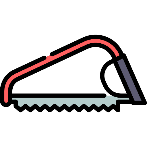 Saw carpentry repair tools and utensils icon