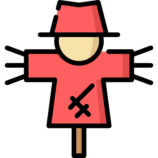 Scarecrow farming character ecology and environment icon