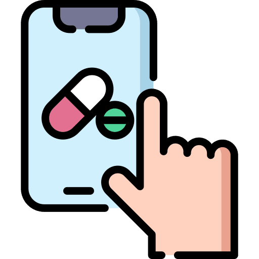 Pharmacy healthcare and medical pharmacy online store icon