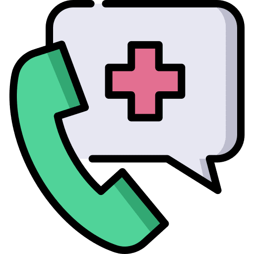 Emergency call phone conversation healthcare and medical icon