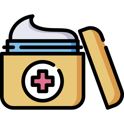 Cream gel dermathology medical icon