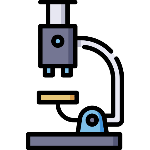 Microscope scientific education medical equipment icon