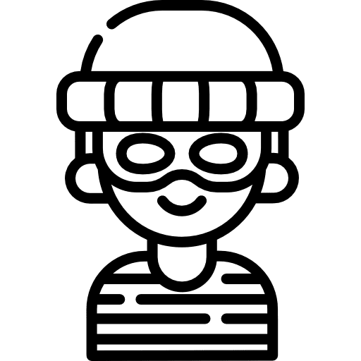 Thief job burglar occupation icon