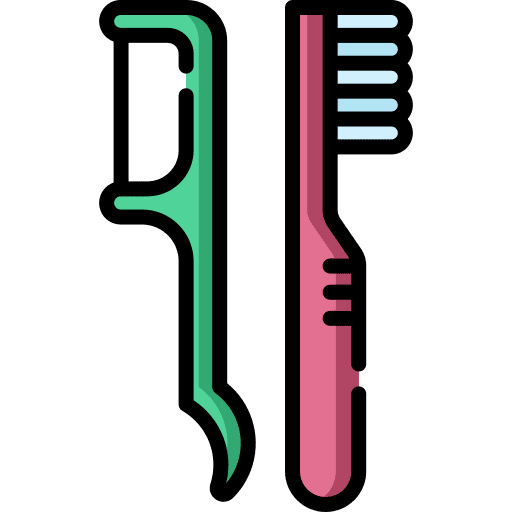 Toothbrush healthcare and medical toothpaste miscellaneous icon