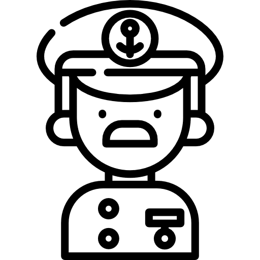 Captain people navigation sailing icon