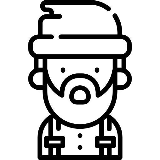 Lumberjack professions and jobs beard lumberjack icon