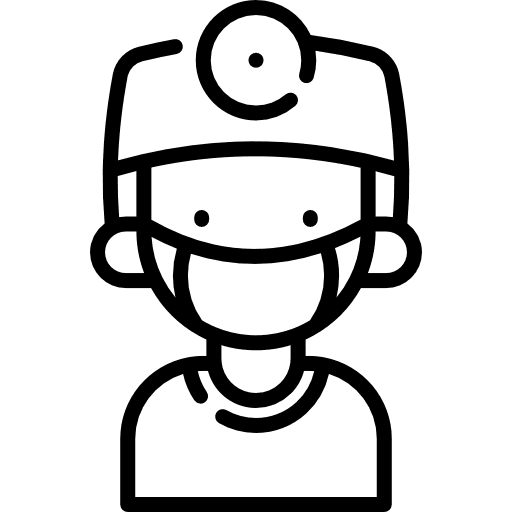 Surgeon woman medicine professions and jobs icon