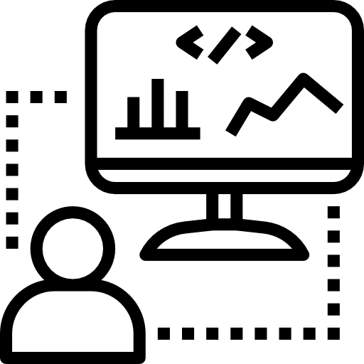 Analytics monitor seo and web screen icon