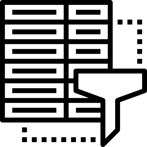 Database hosting filter storage icon
