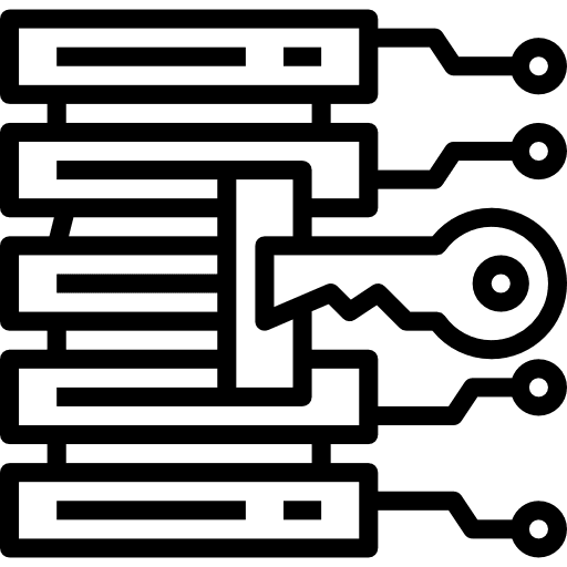 Database technology database servers icon