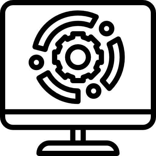 Analytics seo and web laptop screen icon