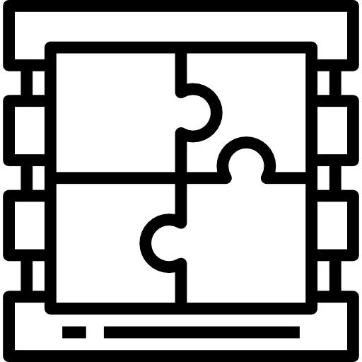 Puzzle jigsaws hobbies and free time puzzle pieces icon