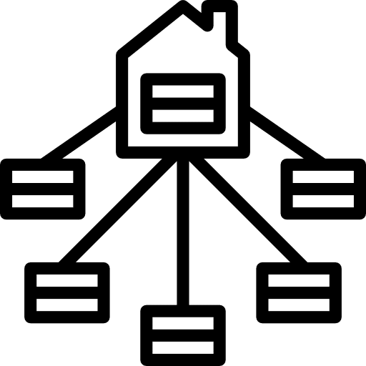 Warehouse buildings factories storage icon