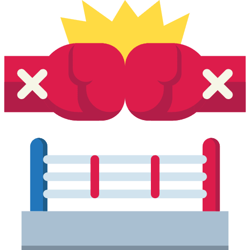 Boxing sports and competition punch boxing gloves icon