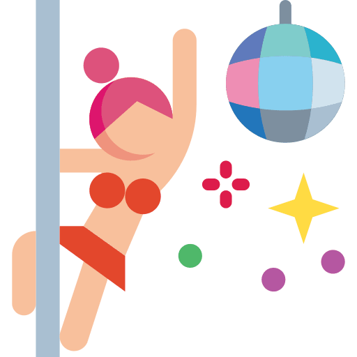 Pole bar party pole dance icon