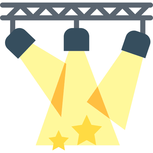 Spotlights theatre stage lighting icon