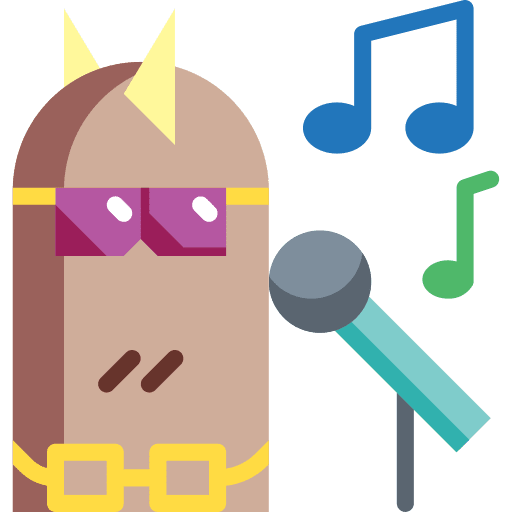 Singer humanpictos karaoke party icon