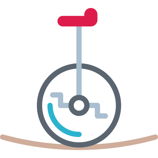 Unicycle entertainment unicycle transport icon