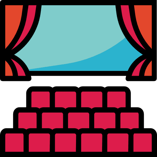Cinema performance auditorium film icon