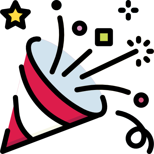 Confetti fun christmas xmas icon