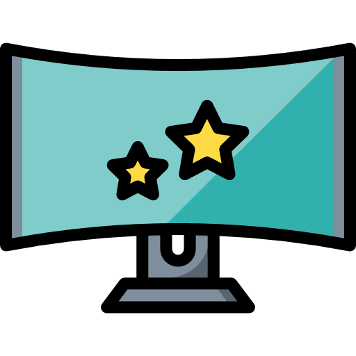 Tv screen tv rate monitor icon