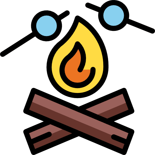 Campfire marshmallows nature miscellaneous icon