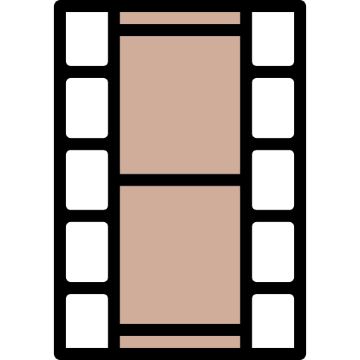 Film negative shapes and symbols negative film icon