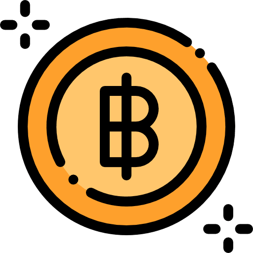 Baht bank currency money icon