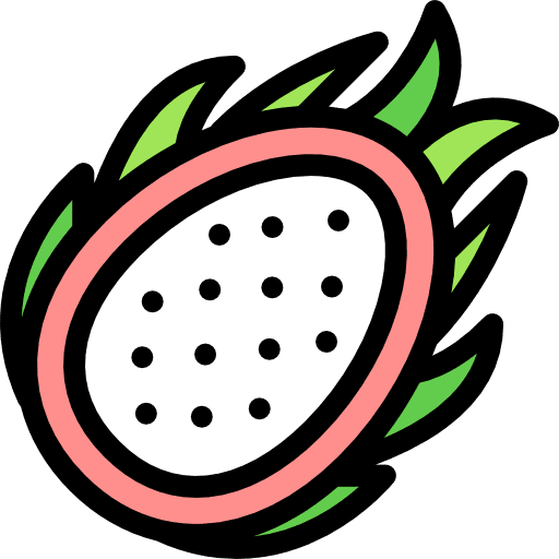 Dragon fruit diet healthy food pitaya icon