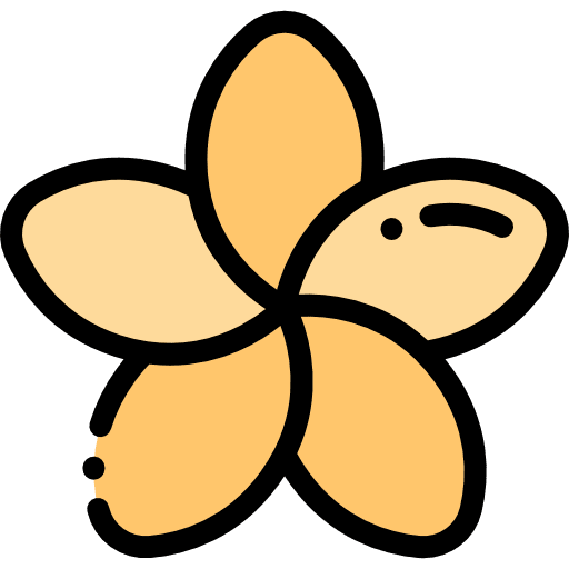Flower symbol leaves flower icon